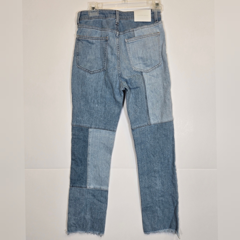 Jonathan Simkhai Patchwork Straight Leg Ankle Jea… - image 2